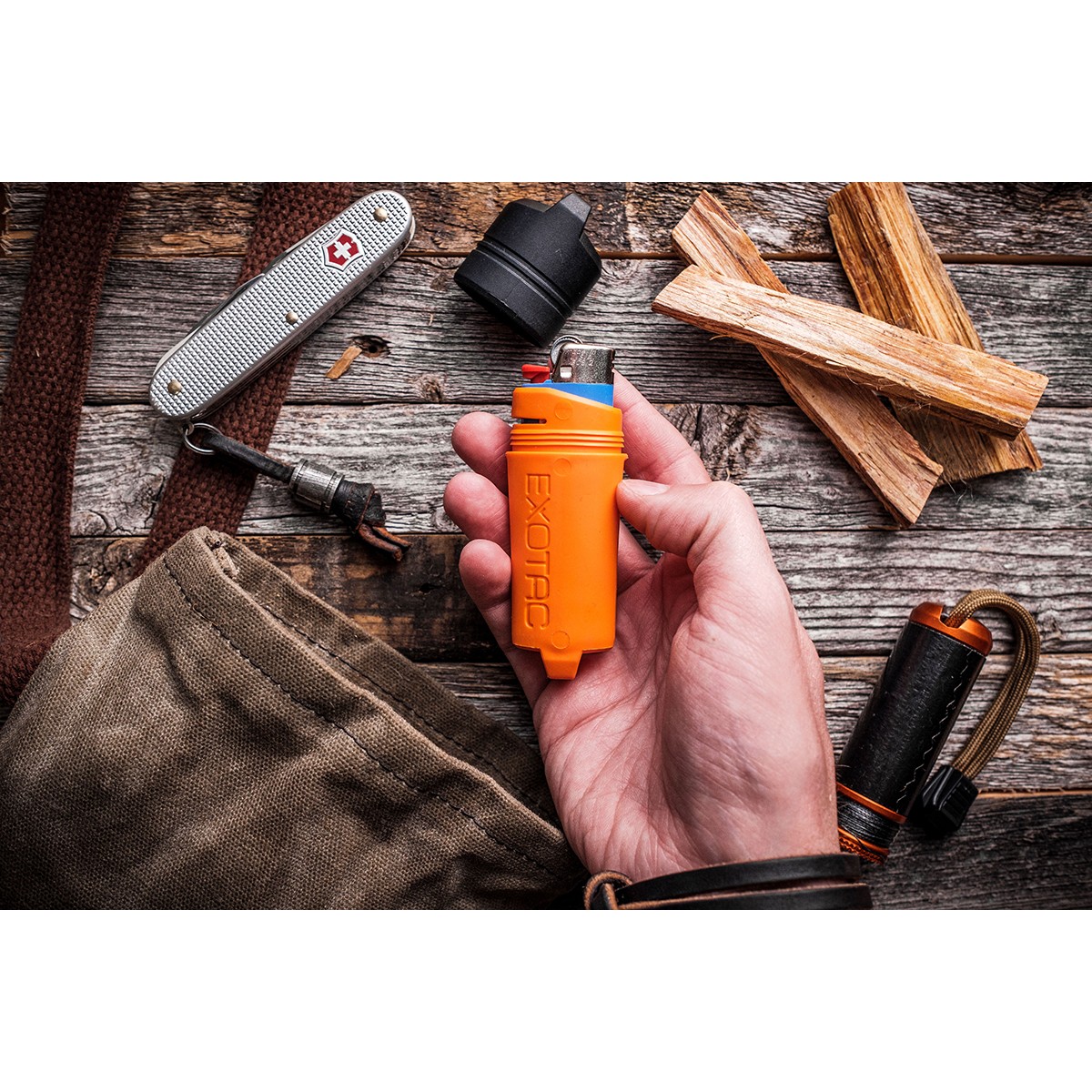 Exotac fireSLEEVE Ruggedized Waterproof Lighter Case with Lighter