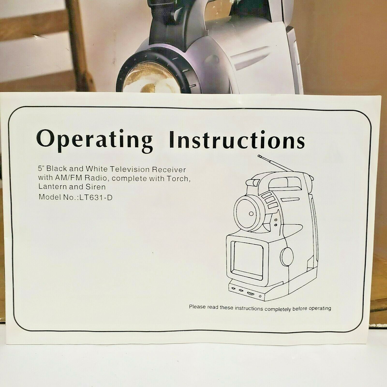 Home Accents 8 Function TV/Radio Lantern Hurricane Emergency Camping Survival