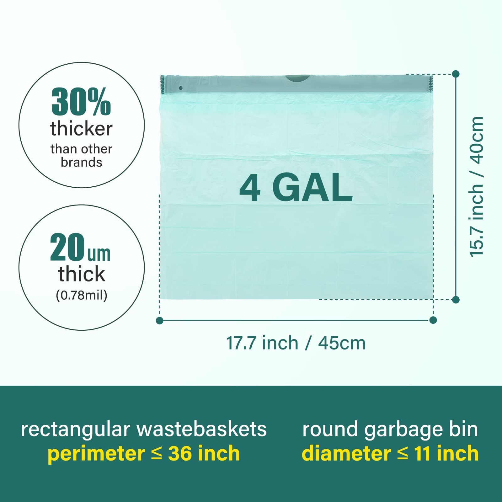 Biodegradable drawstring trash bags, 4 Gallon, 100% Compostable garbage bags …