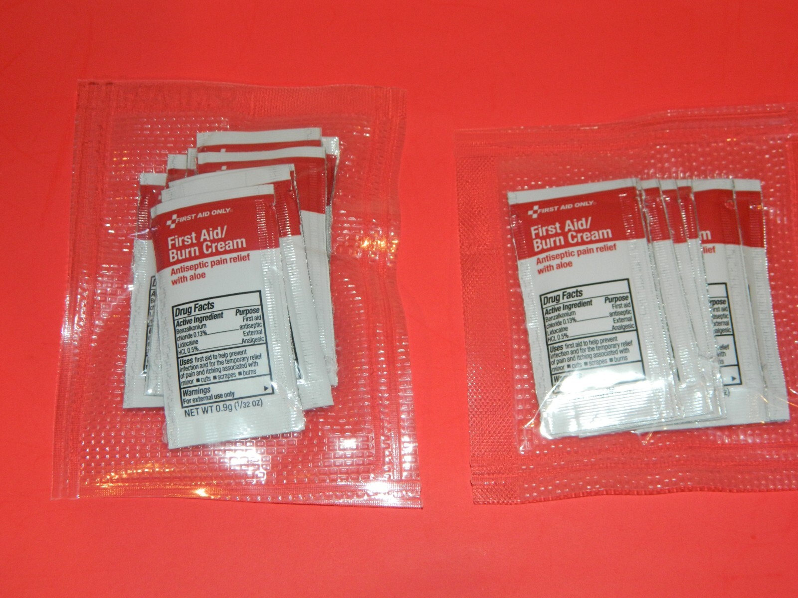20 Burn Cream Packets First Aid
