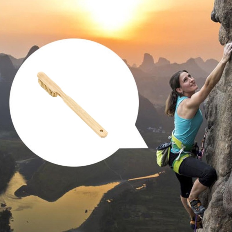 Bristles Climbing Brush with 7.87in Handle Hold Cleaner for Boulders