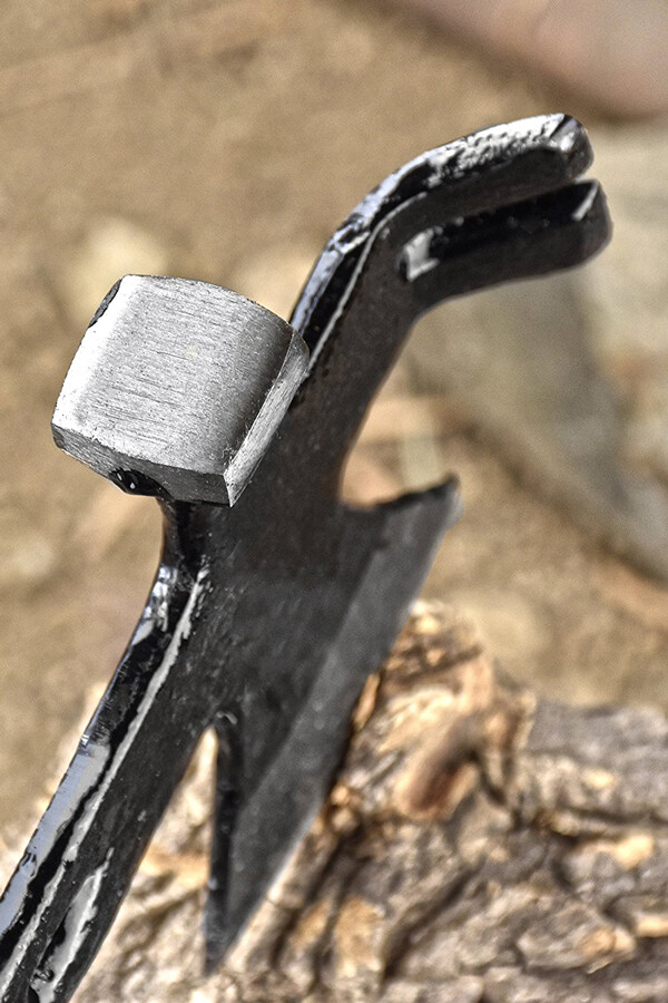 3in1 Hatchet Hammer Nail Puller Pry Bar Axe Doomsday Tools with Sharpener Stone