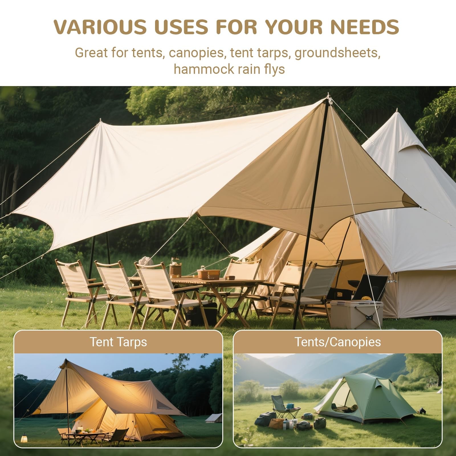 AnyGear 7075 Aluminum Tent Stakes 15 Pack – Ultralight Tri-Beam 15-Pack