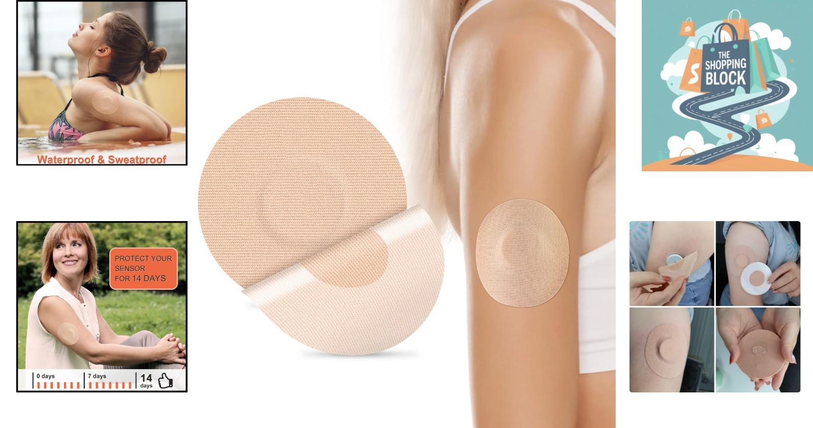 25 Pack Waterproof Latex-Free Libre Sensor Covers for Libre 1/2/3 Plus, Beige