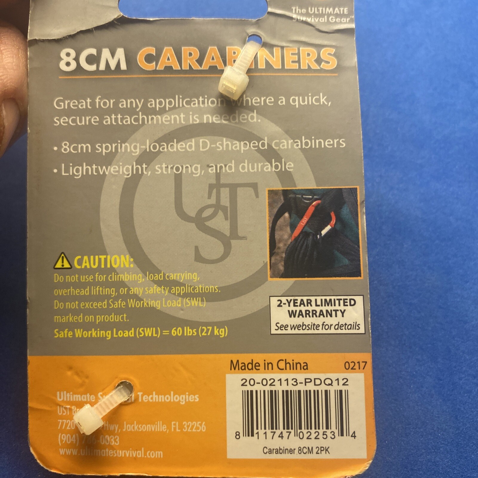Ultimate Survival Gear! – (2pack) – 8cm Cara￼biners, In-used / Gold Color!
