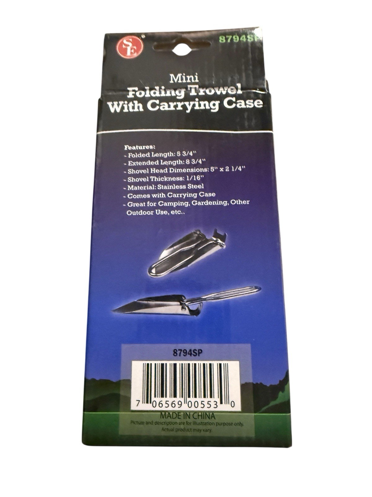 Mini Folding Trowel – Stainless Steel w/ Nylon Carry Case Emergency Survival New