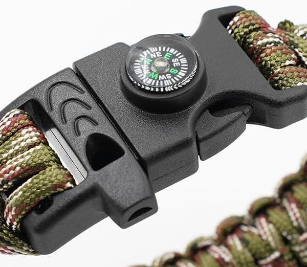 8 Pack Emergency Survival Bracelet with Whistle and Compass,Survival Kit,Wildnes