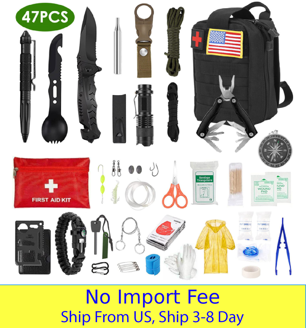 47 In 1 Survival Bag, Not Shipped On Weekends