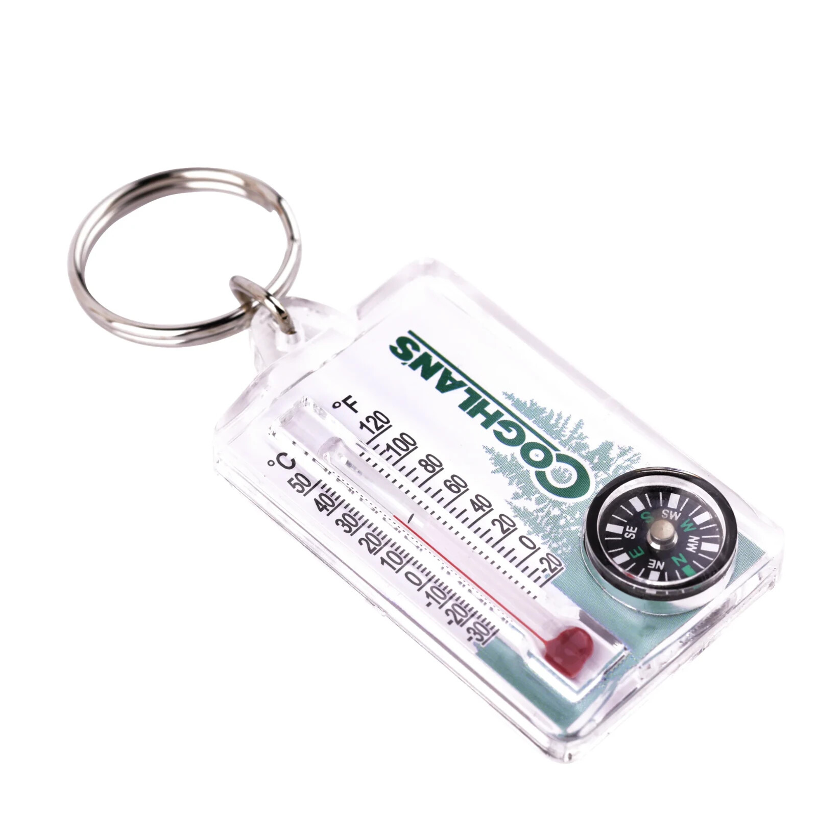 Coghlan’s Thermometer & Compass Key Chain Compact Lightweight Survival 9714