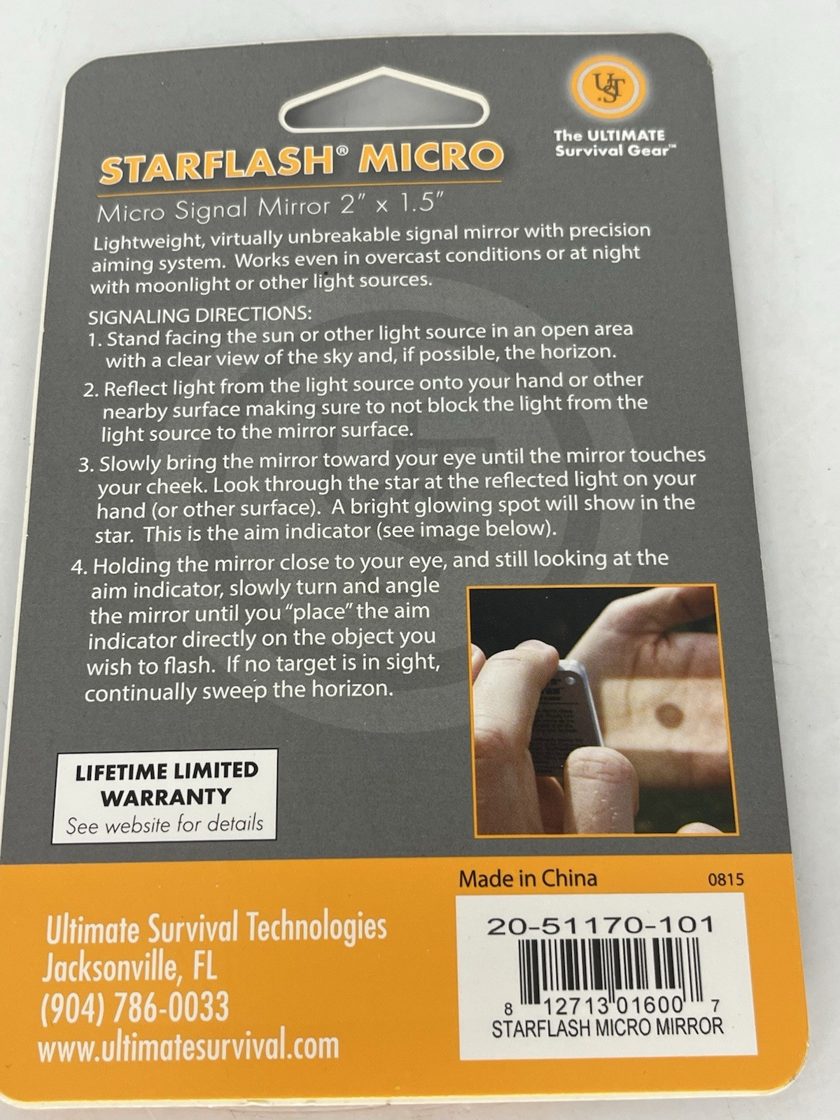 UST survival MICRO STARFLASH Signal device emergency equip disaster gear bugout