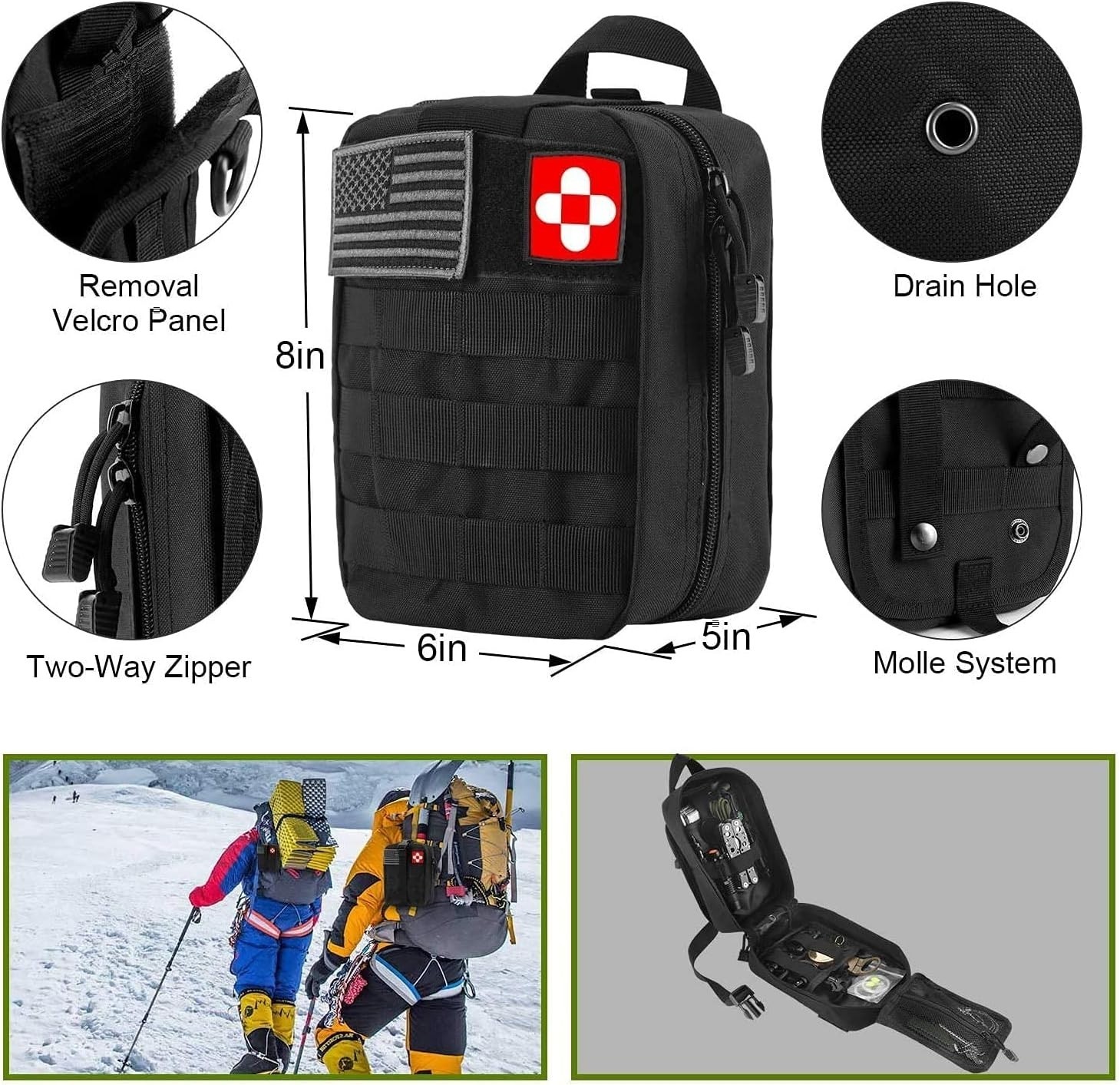 Herramienta De Supervivencia Con Bolsa Táctica Molle Y Tienda De Emergencia NEW.