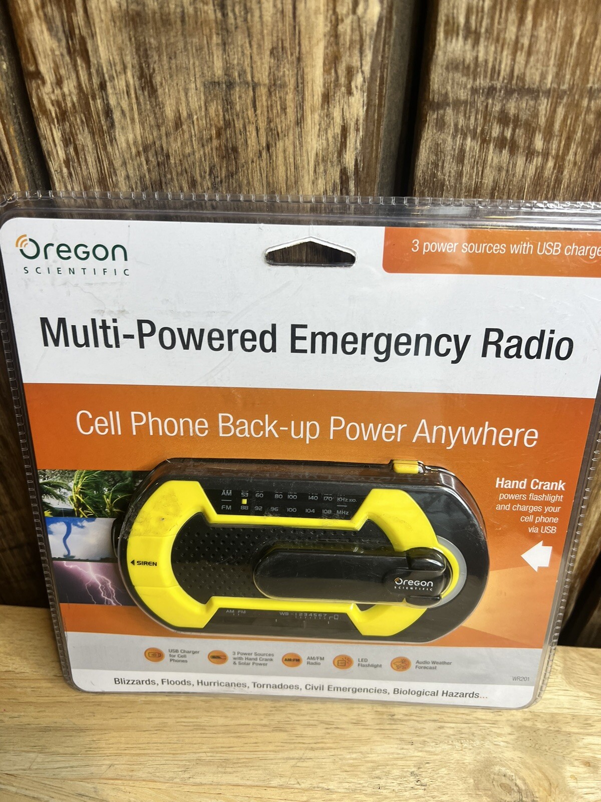 Oregon Scientific WR201 Multi-Powered Handheld Emergency Weather Radio Sealed
