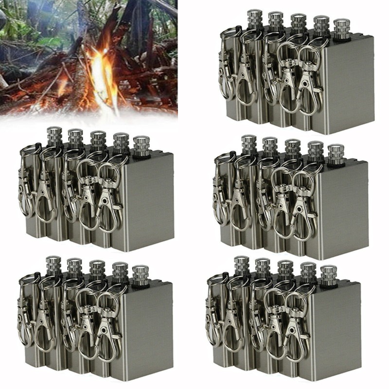 25Pcs Instant Survival Magnesium Fire Starter 15,000 Matches in One