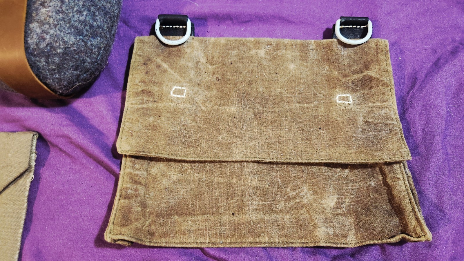 Handsewn Bushcraft lot with Canteen and Survival sewing kit