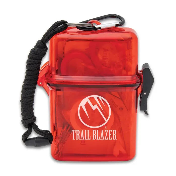 Trail Blazer Waterproof Survival First Aid Kit with Lanyard, 65pc, Free Shipping