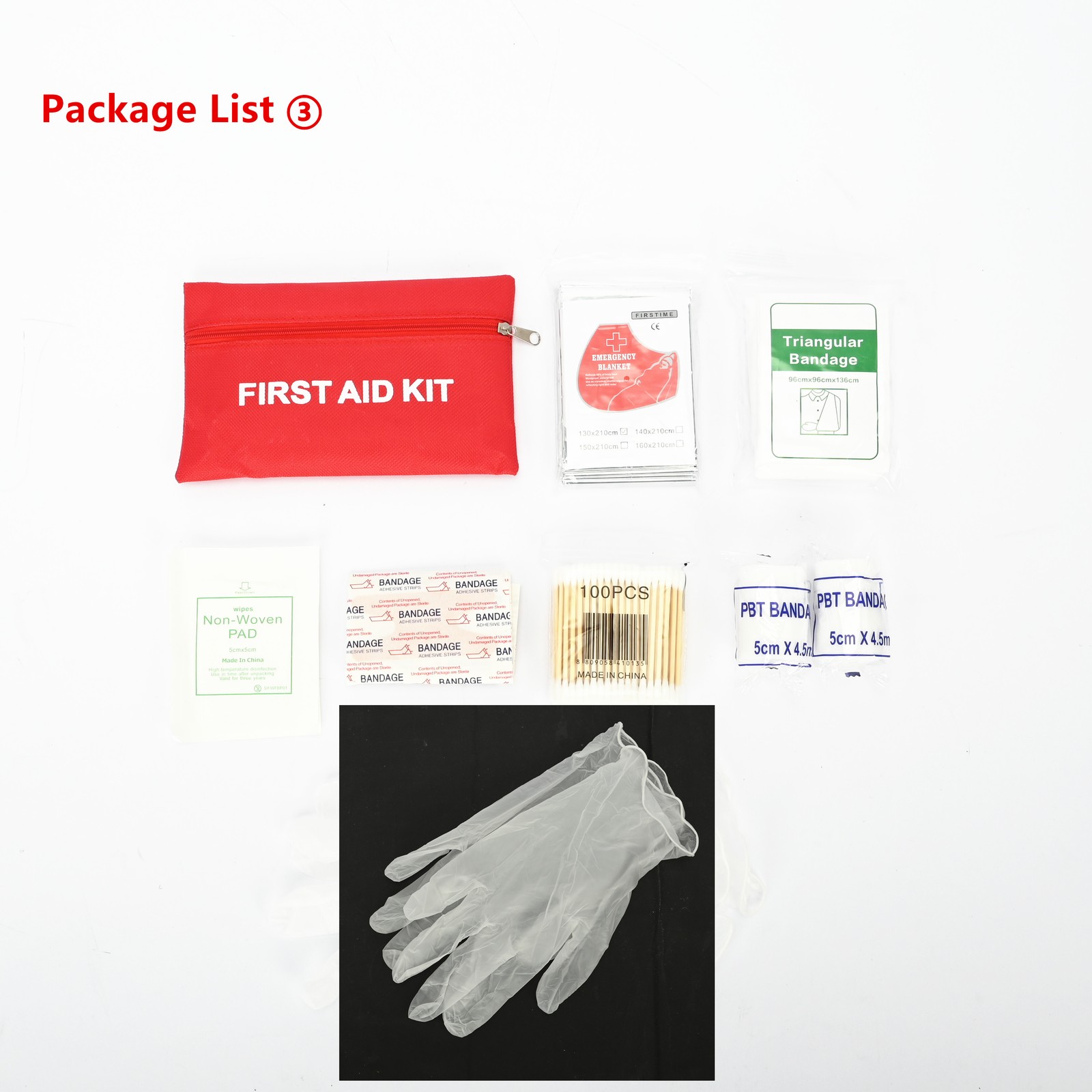 Emergency Survival Kits First Aid Bug out Bag Military Prepper Kit Set Black