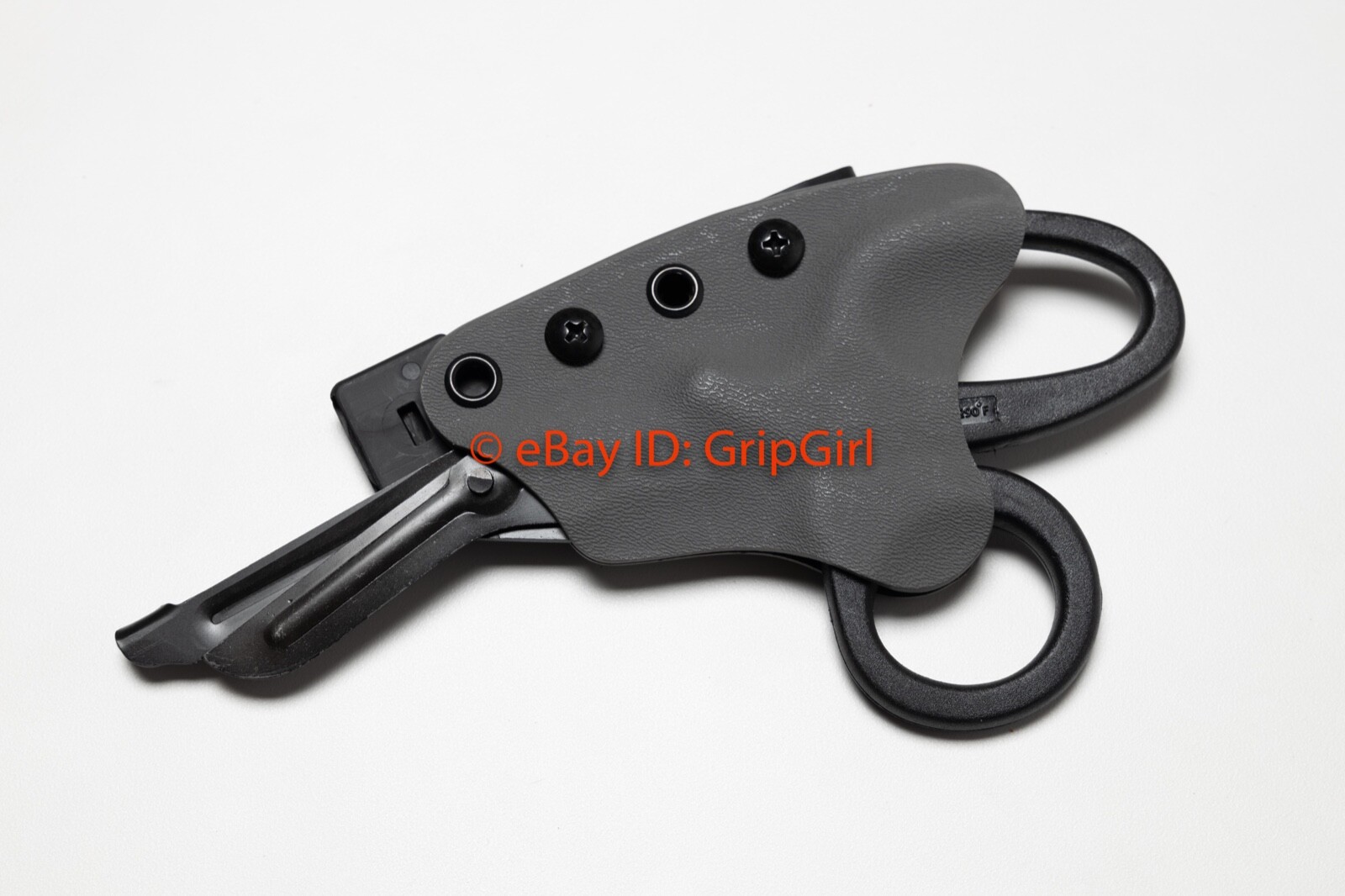 Black Trauma Shears + Dark Gray Kydex Sheath Holster TCCC Medic IFAK Gear EDC