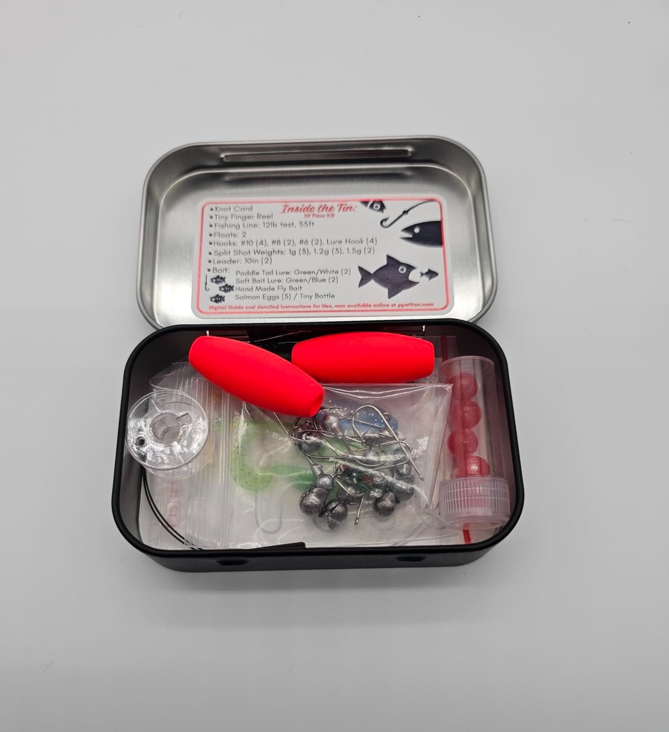Compact Survival Fishing Kit Mini Finger Reel Ultralight Emergency Gear