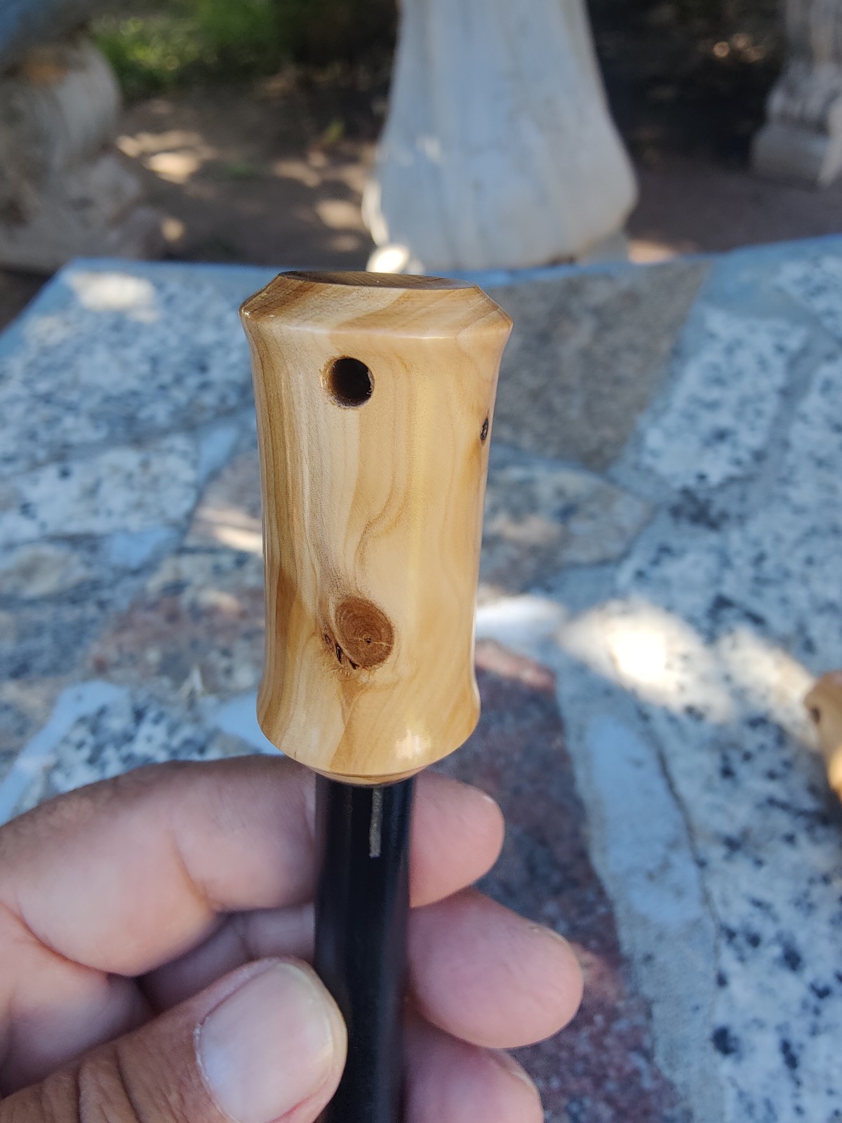 bushcraft 5″ x 1/2 ” ferrocerium rod yew wood handle | Ferro rod | mischmetal