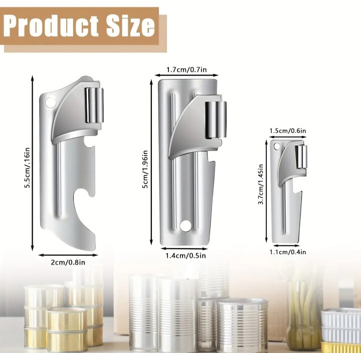 3 Pack Can Openers P-38 P-51 & P57 Military Style Traveling Camping