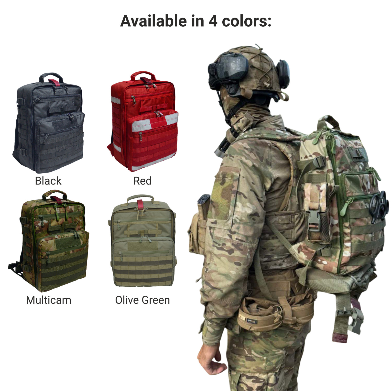 Tactical Medical Backpack – 20L MOLLE First Aid EMT Trauma Bag