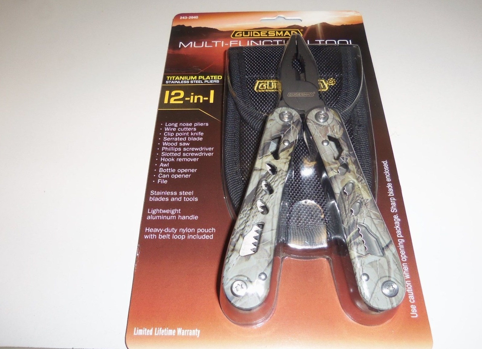 Multi Function Tool 12 in 1 Titanium Stainless Survival Emergency Fishing Hunt