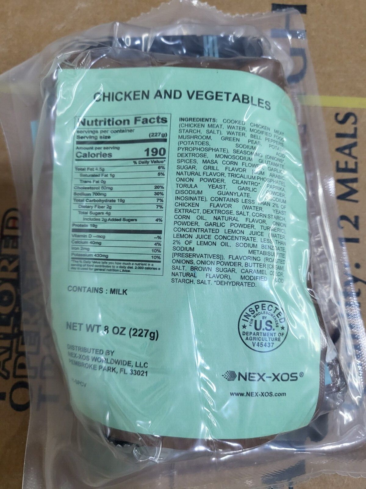 Meals Ready to Eat MREs – XMRE Blueline – Case of 12 Meals -Manufactured 03/2022