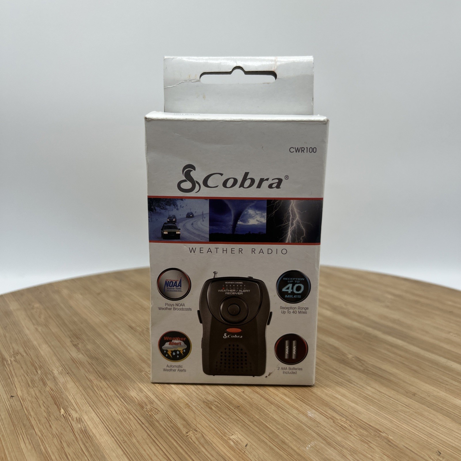 Cobra Weatherband CWR100 Portable Emergency Weather Radio with Box New