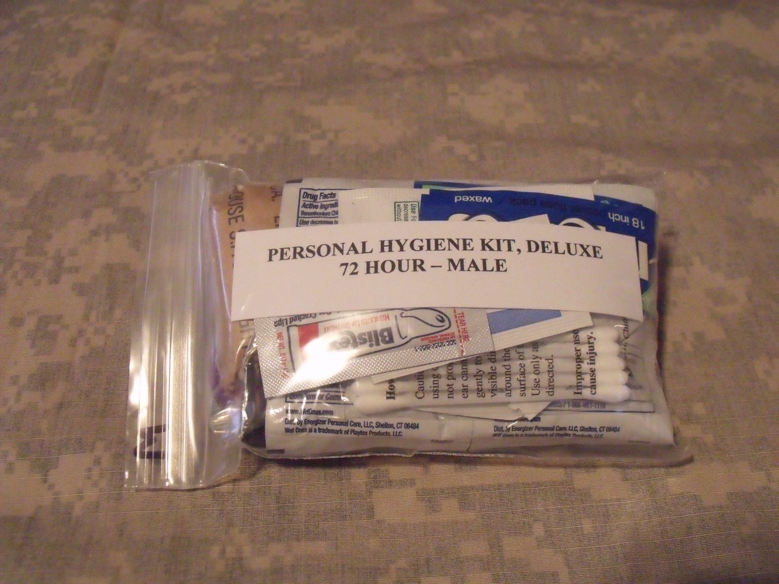 Emergency/Survival Personal Hygiene Kit, Deluxe Male, 72+ Hour 25+ Items