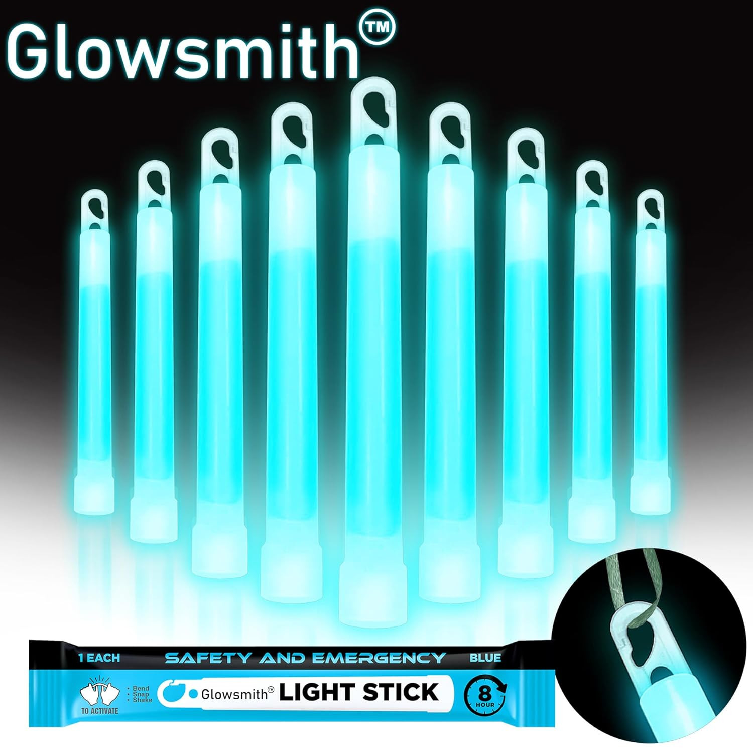 Glow Fever Emergency Safety Military Grade Glowsticks; 10PCS, 6″ Ultra Bright Gl