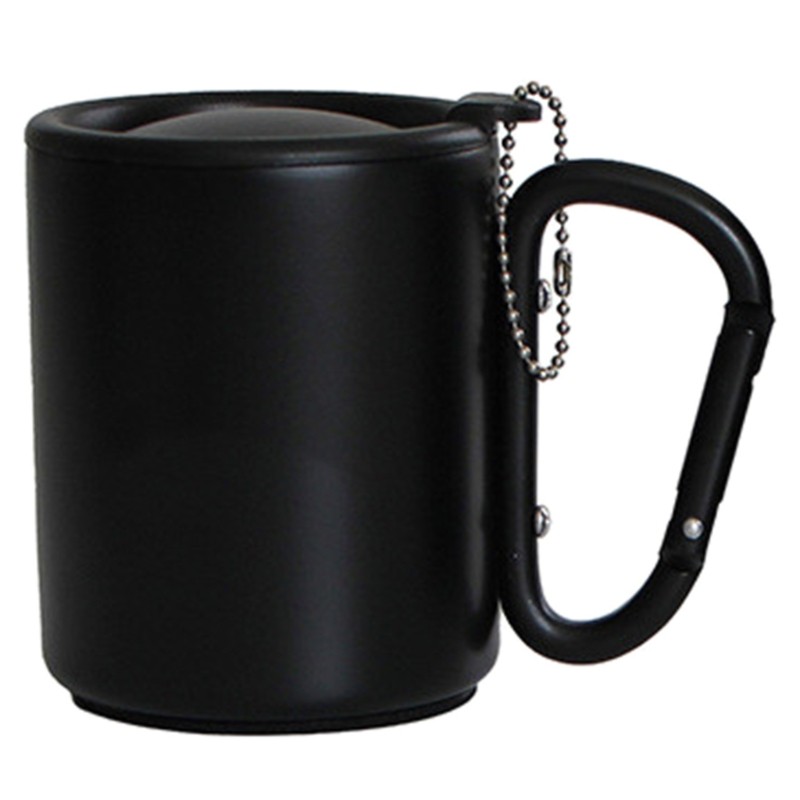 Carabiner Hook Handle Mug with Lid Outdoor Travel Coffee Mug Camping Hiking Cup