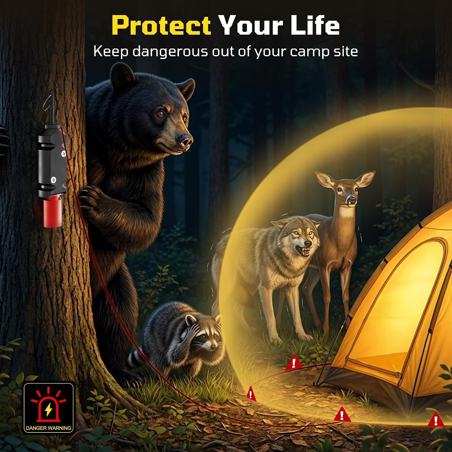 Durable 12 Gauge Trip Alarm Device – 6 Pack for Secure Camping & Outdoor Use