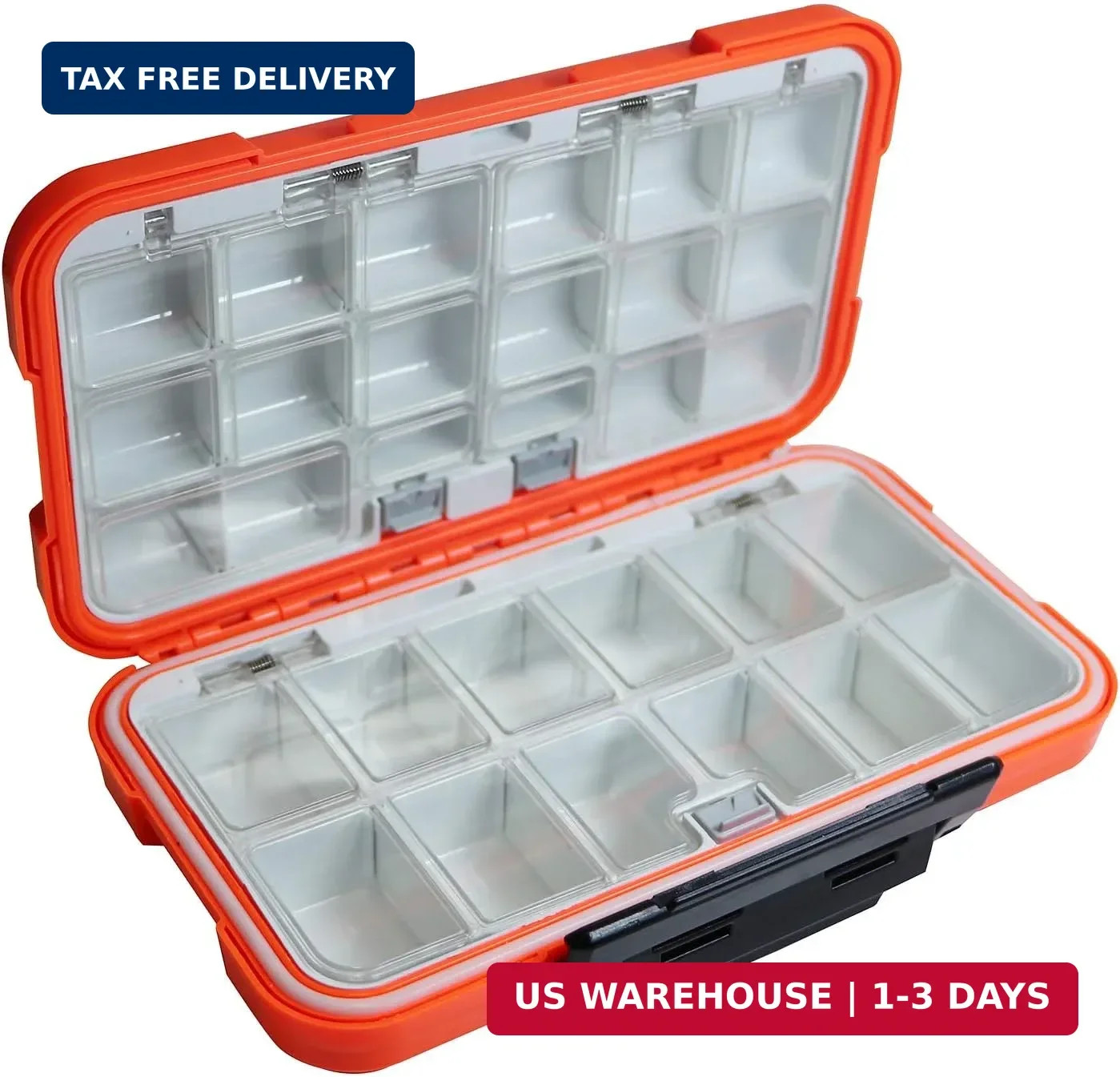 SMALL Fishing Tackle Box, Floating Storage Box, Double-Sided Fishing Lure Box wi