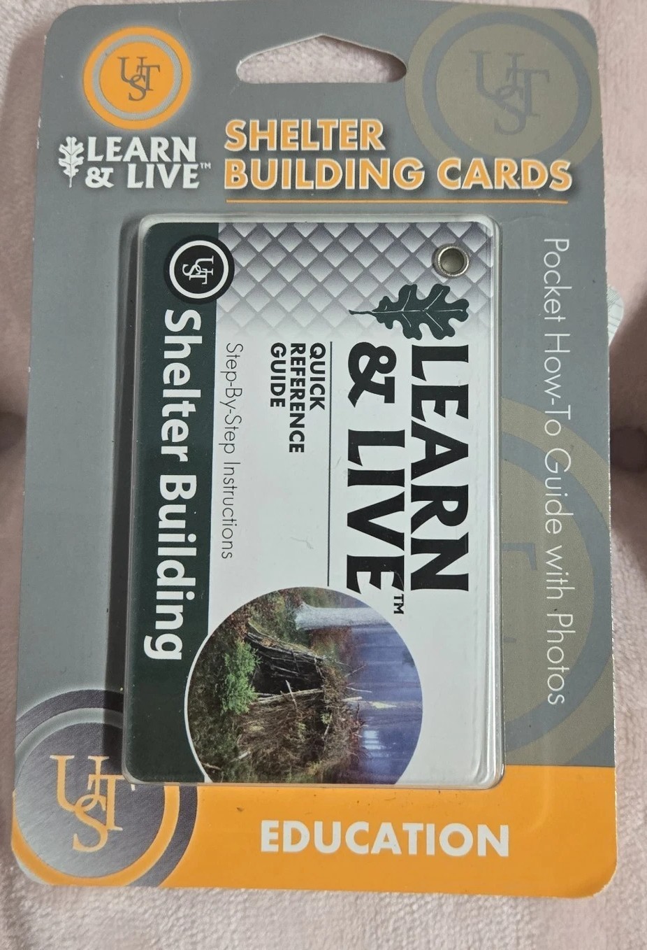 UST Shelter Building Cards Multicolor Water-Resistant Step-by-Step Outdoor Guide