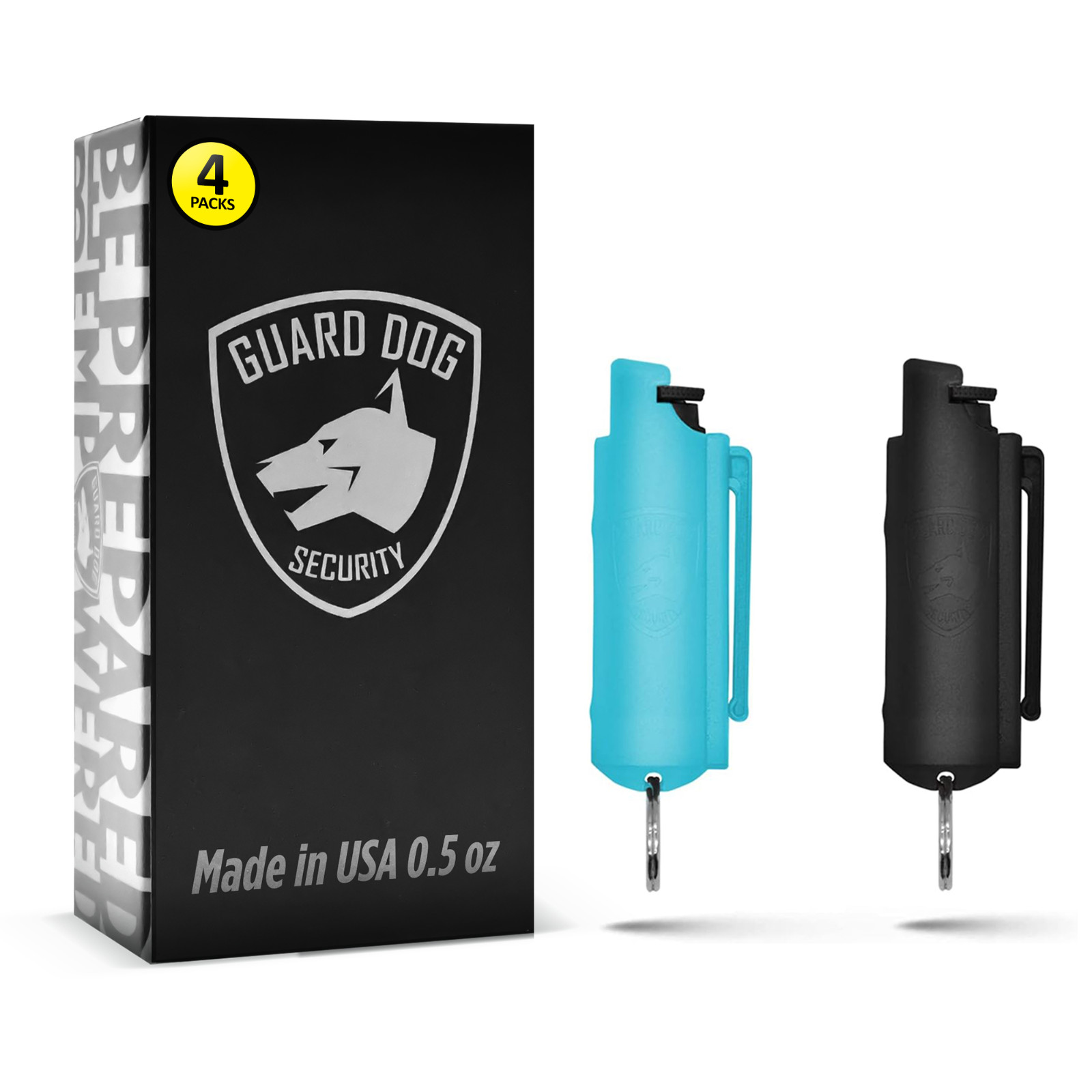 Quick Action Pepper Spray Hard Case with belt clip | 8 Pack