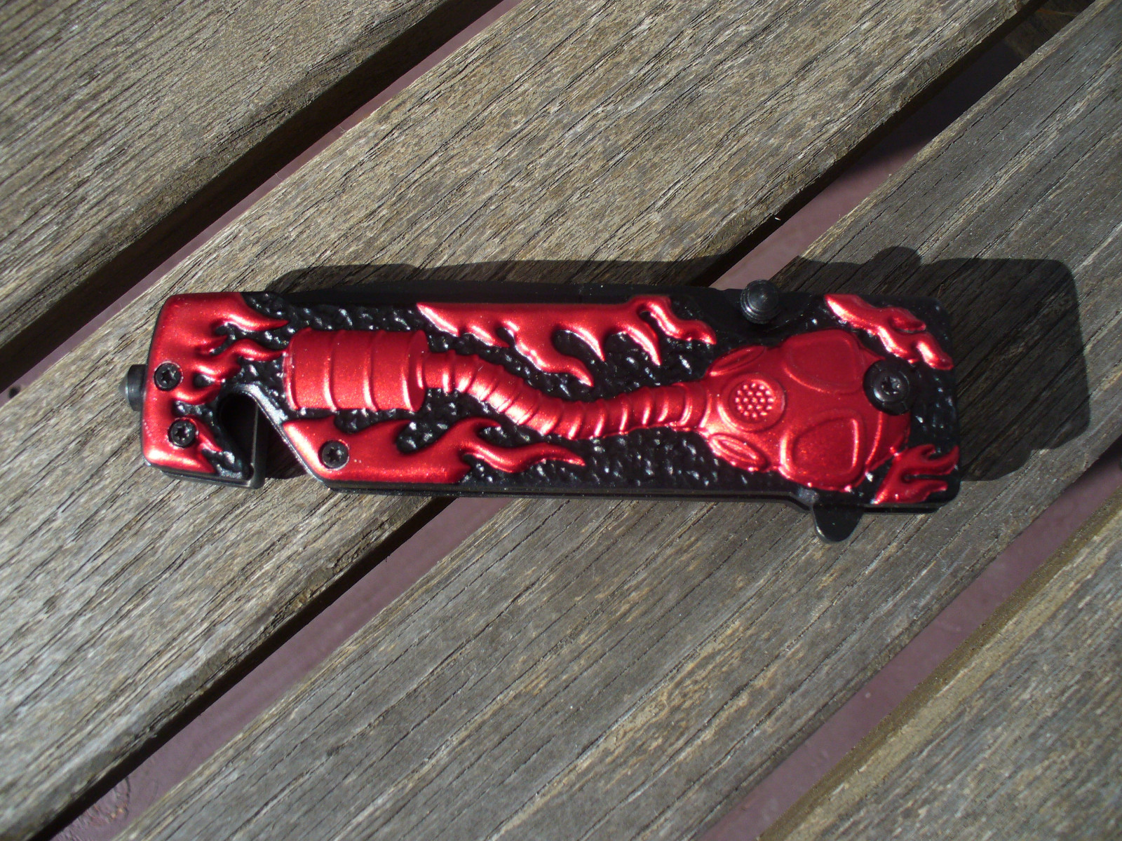Black Savage Assisted Opening Rescue Glass Breaker Knife Black S.S. Blade. NEW