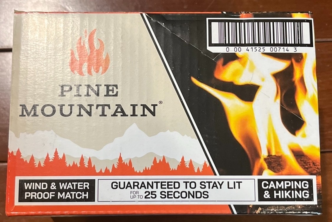 12 packs Pine Mountain Matches of 25 (300 matches) Windproof Waterproof (NEW)