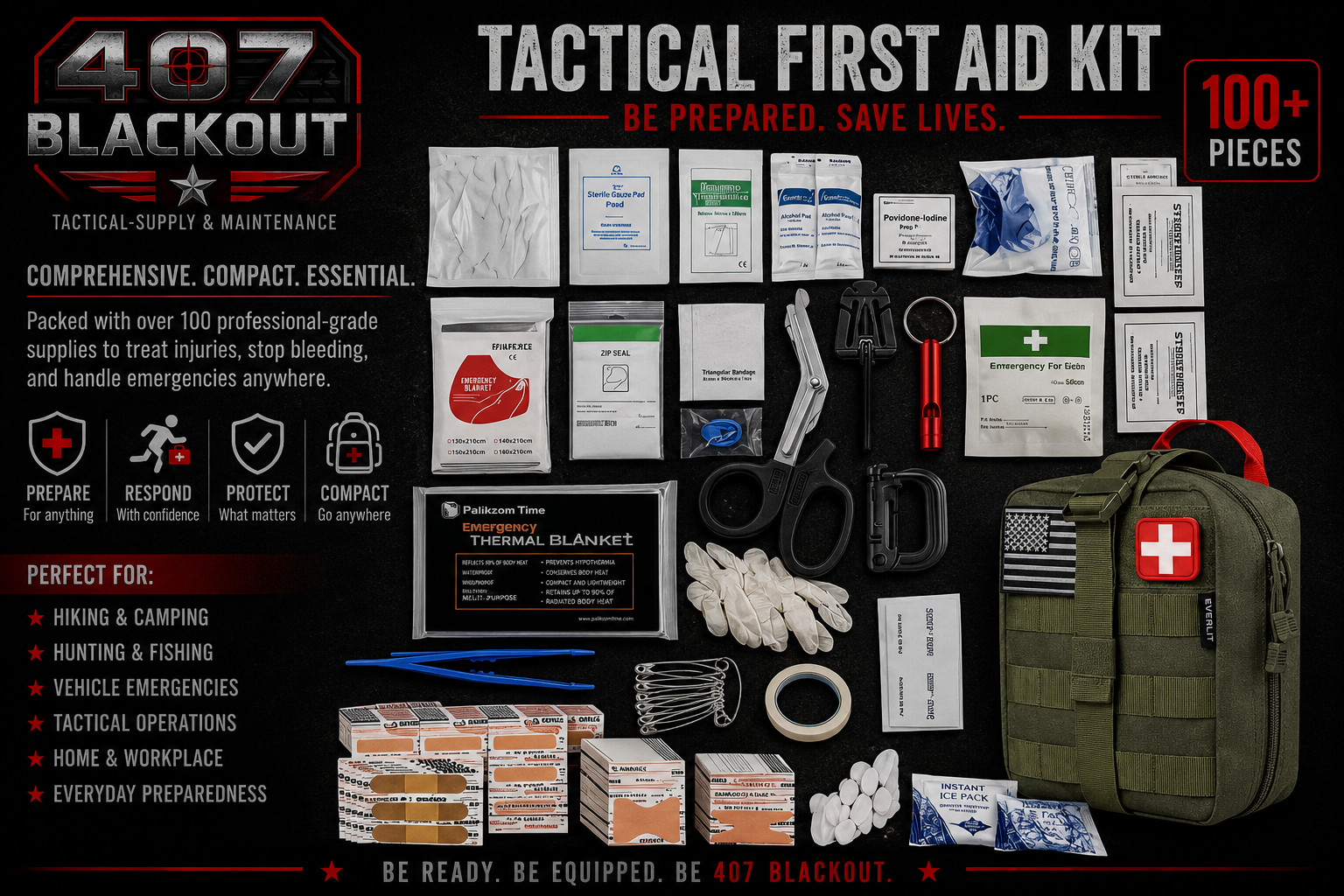 First Aid Kit Bag (407 BLACKOUT)