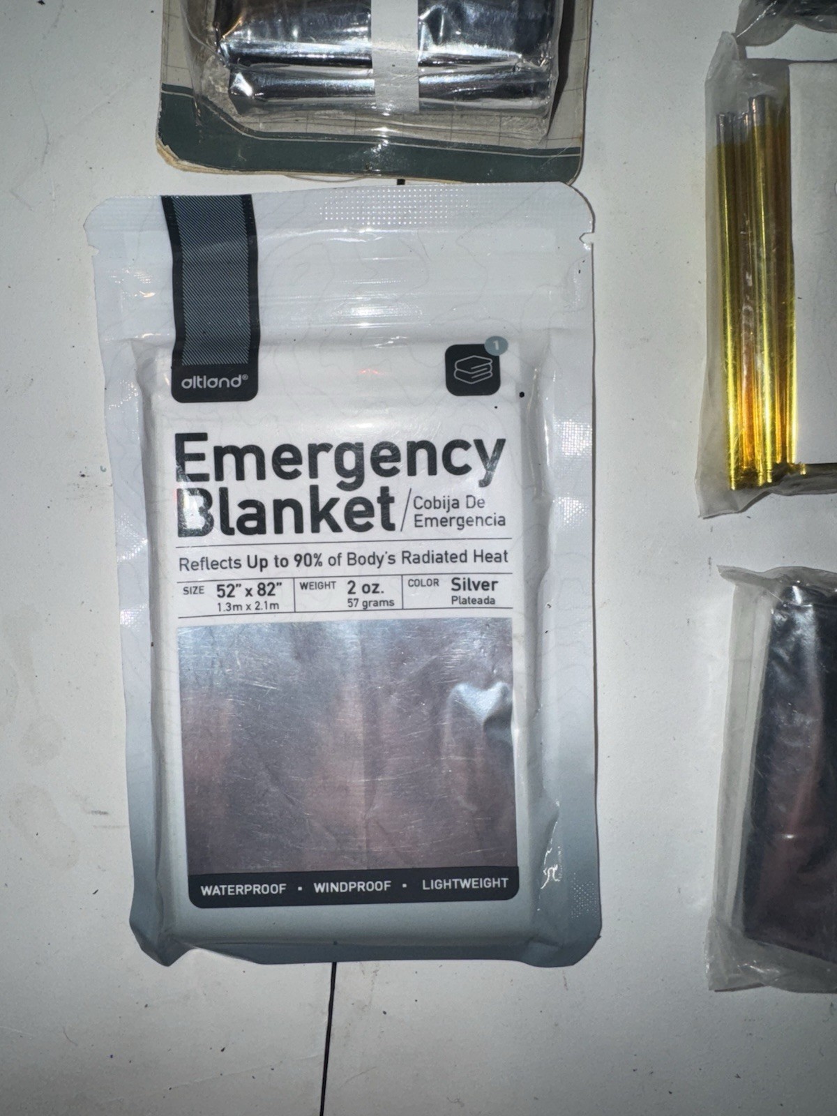 Lot of 8 Emergency / Survival Blankets – Mixed Brands – New