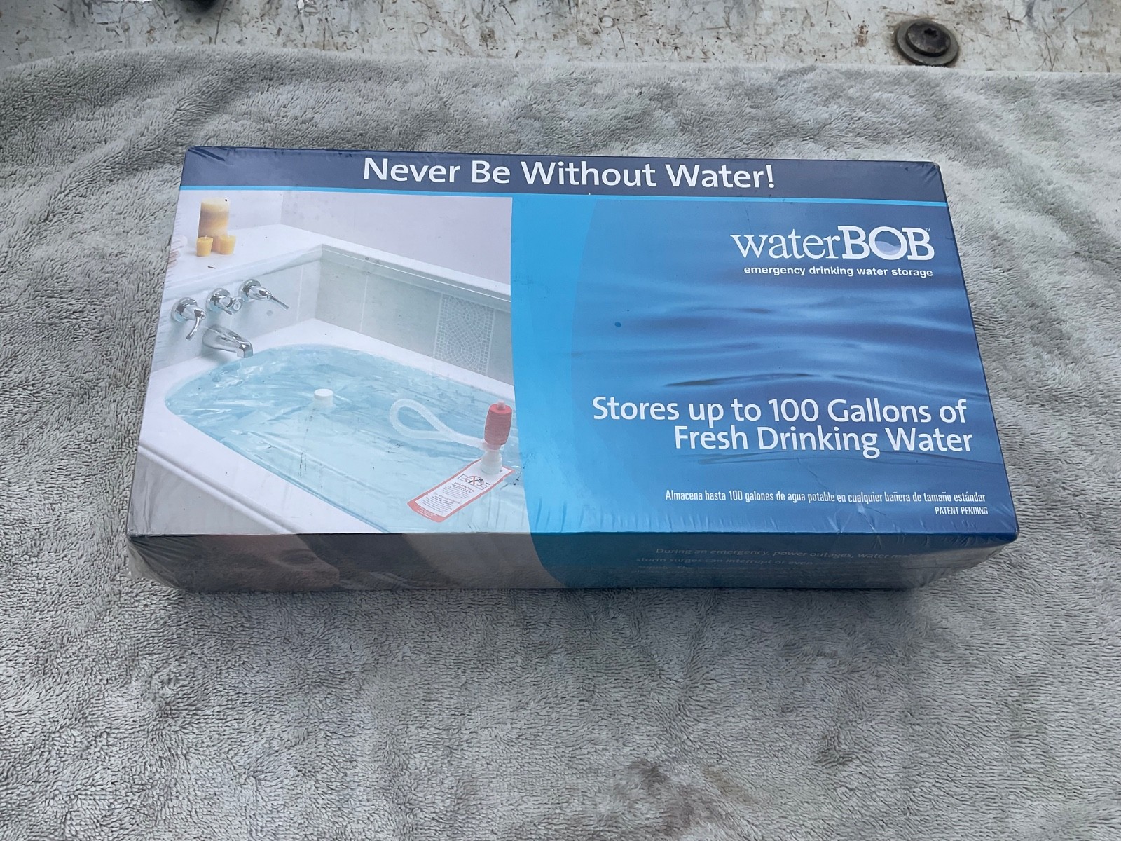 WaterBOB Bathtub Emergency Drinking Water Storage Container, 100 gallons New