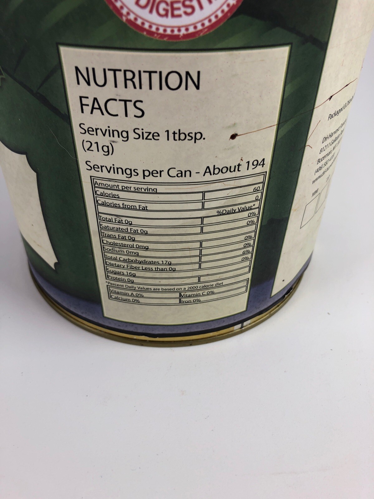 Dri Mountain Harvest Canned Surrival Raw Honey 144oz 9lbs Unfiltered
