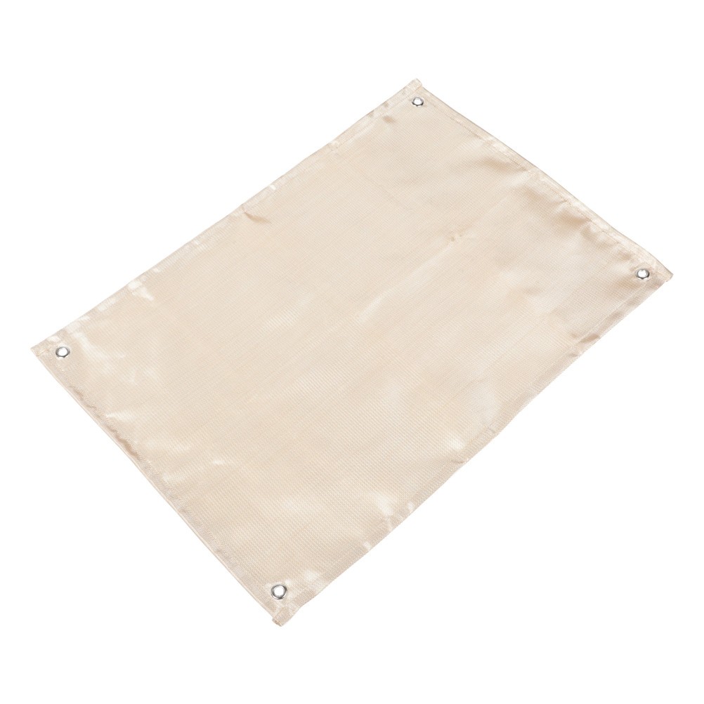 Fiberglass Fire Blanket Outdoor Rug 4×6 Heat Insulation Mat Khaki for Safety