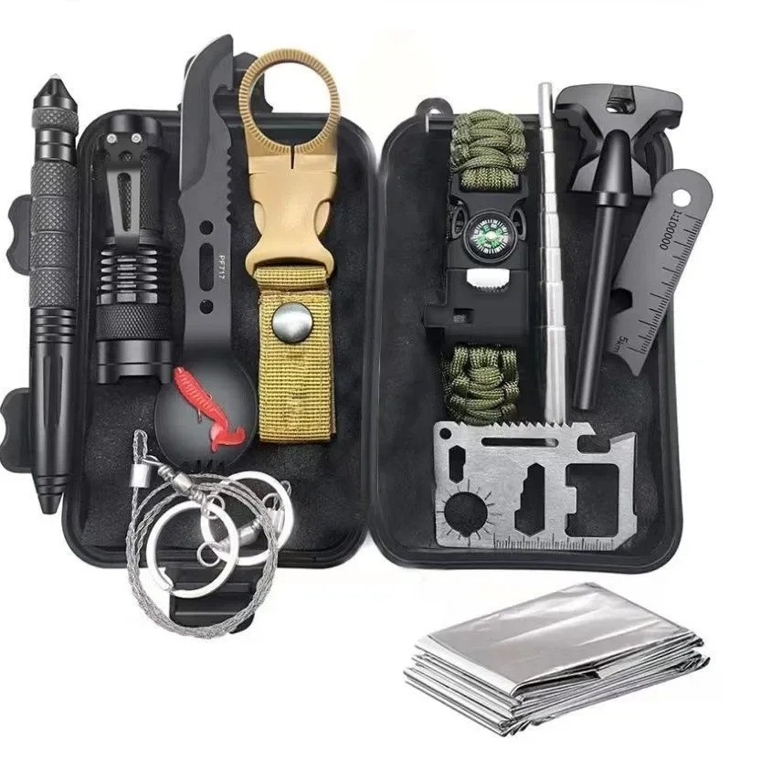 Survival Kit 28 in 1, Teakwood Survival Gear, Survival Gear Tool Emergency Gift
