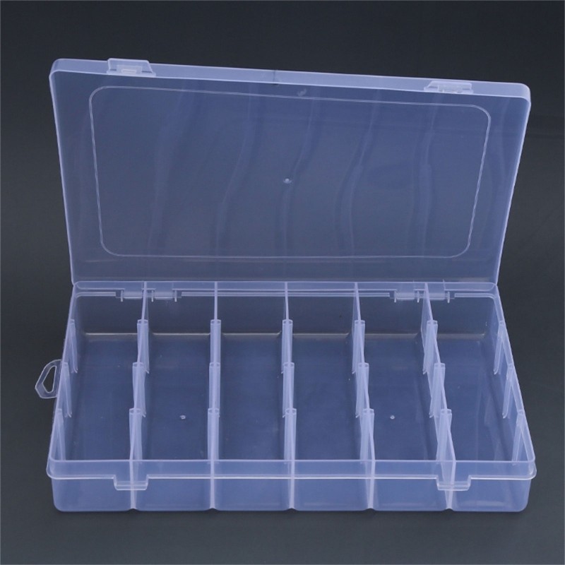 Lure Hook Organizers Case Waterproofs Plastic Fishing Tackle Box with Dividers