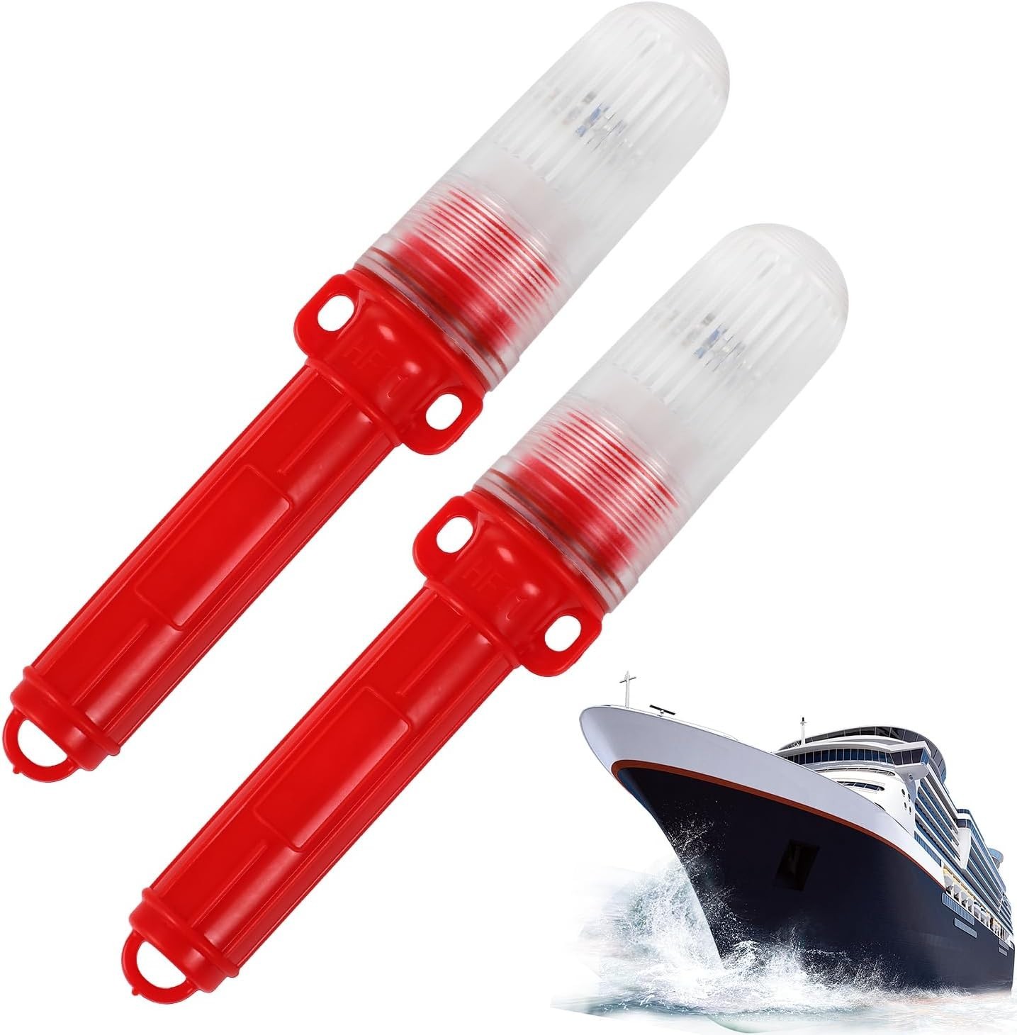 High-Visibility 2PCS Boat Flares for Safe Marine Adventures – Easy Deployment
