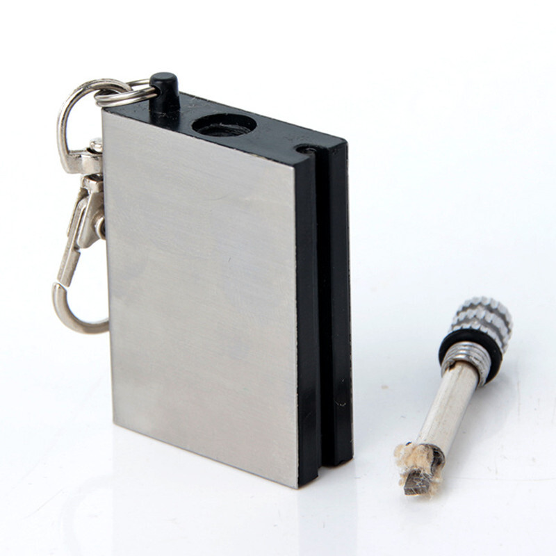 Mini Waterproof Outdoor Lighter Pocket Camping Hiking Fire Starter Match Keyring