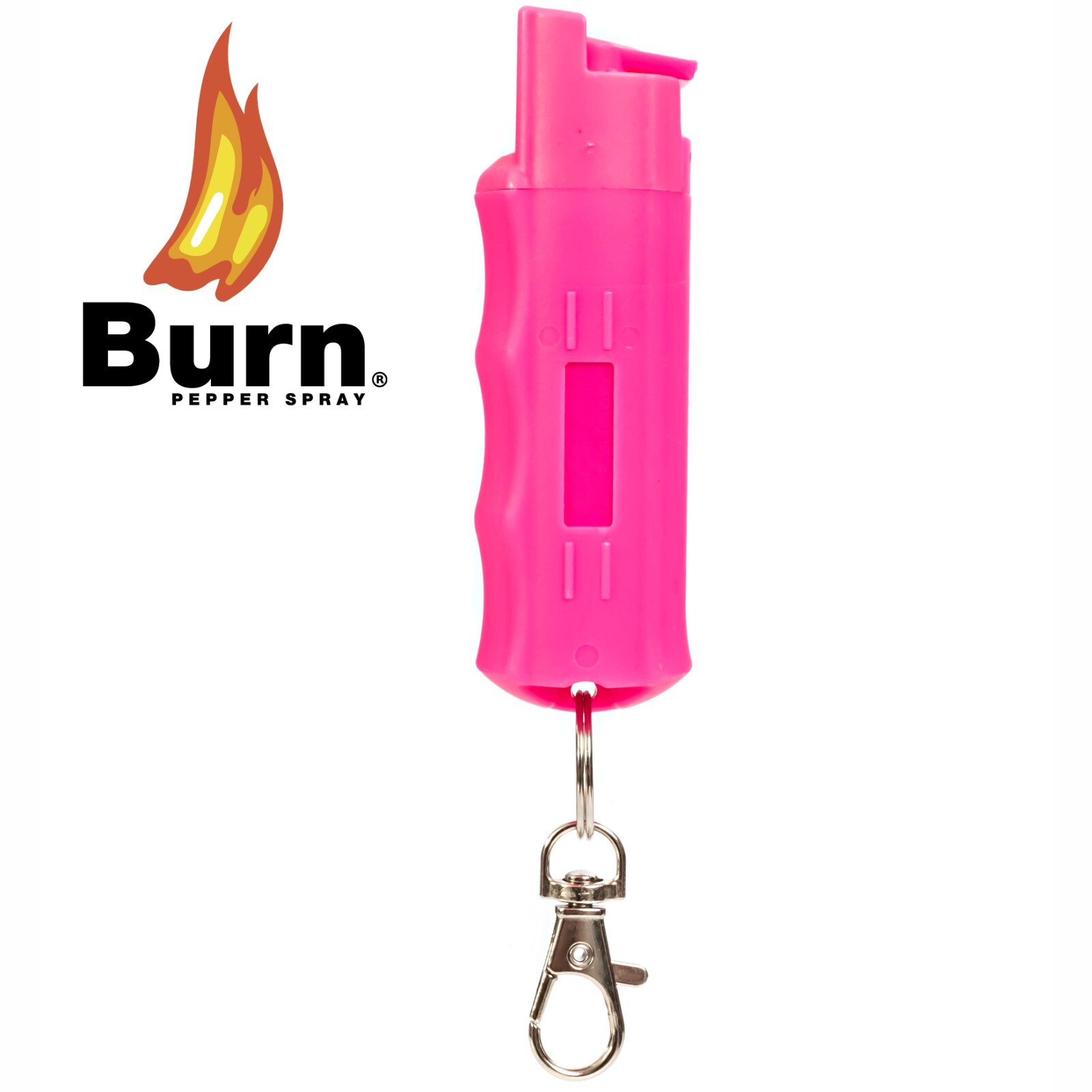 2 Pack Burn Pepper Spray for Self Defense Max Strength in Pink Keychain Cases