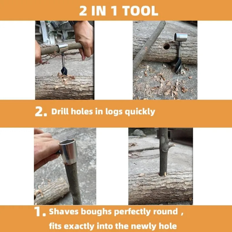 Portable Survival Hand Drill Auger Wrench with Bits Bushcraft Gear for Outdoor C