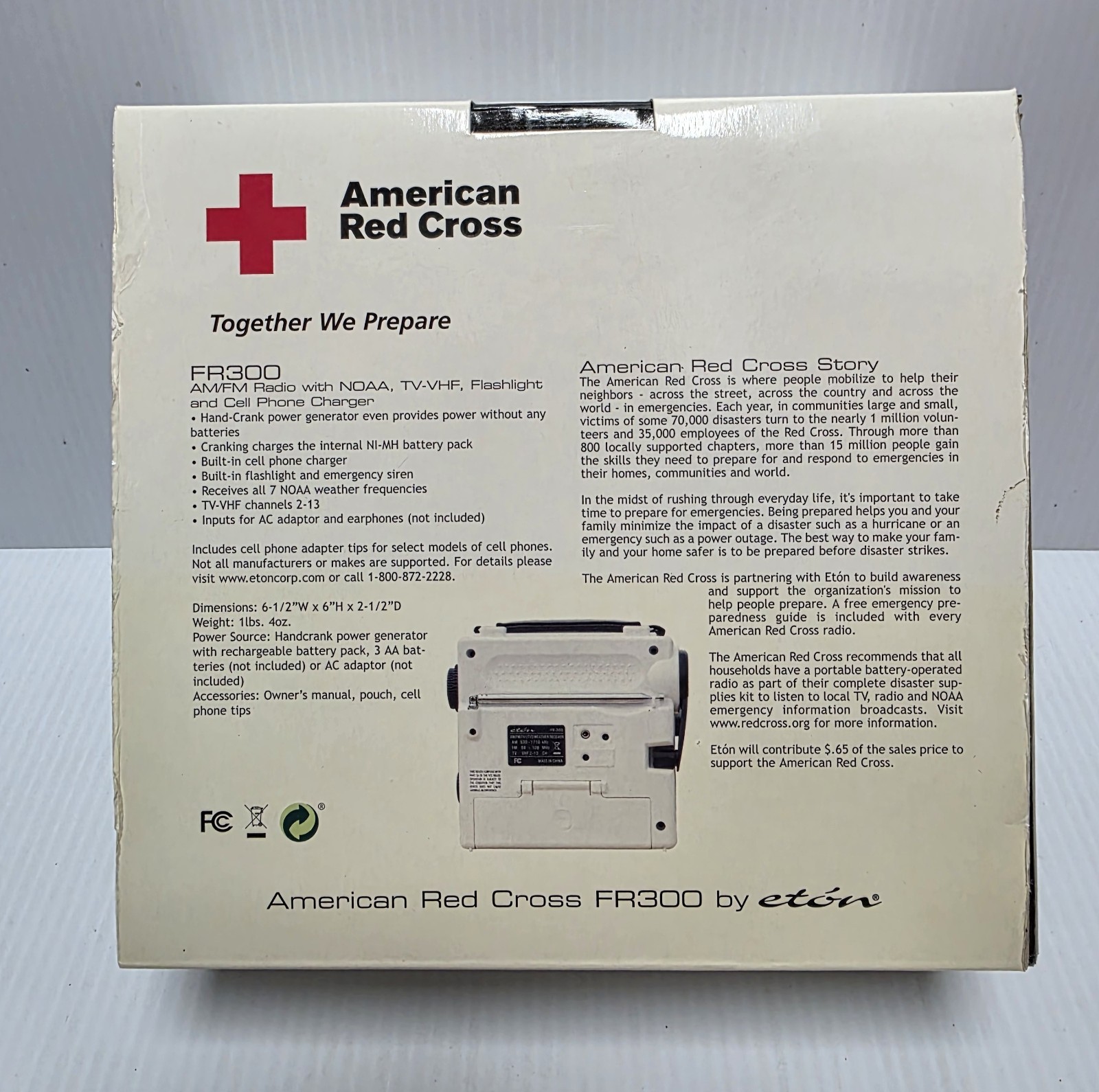 FR300 Eton American Red Cross Emergency Radio W/ Hand Crank – NEW