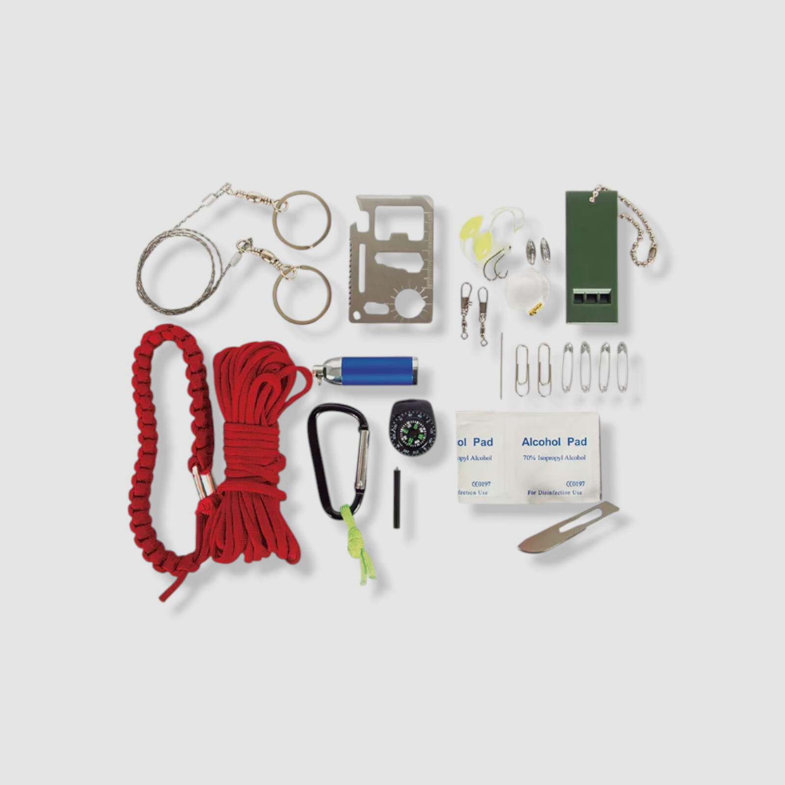 Adventure Red 34-In-1 Survival Kit